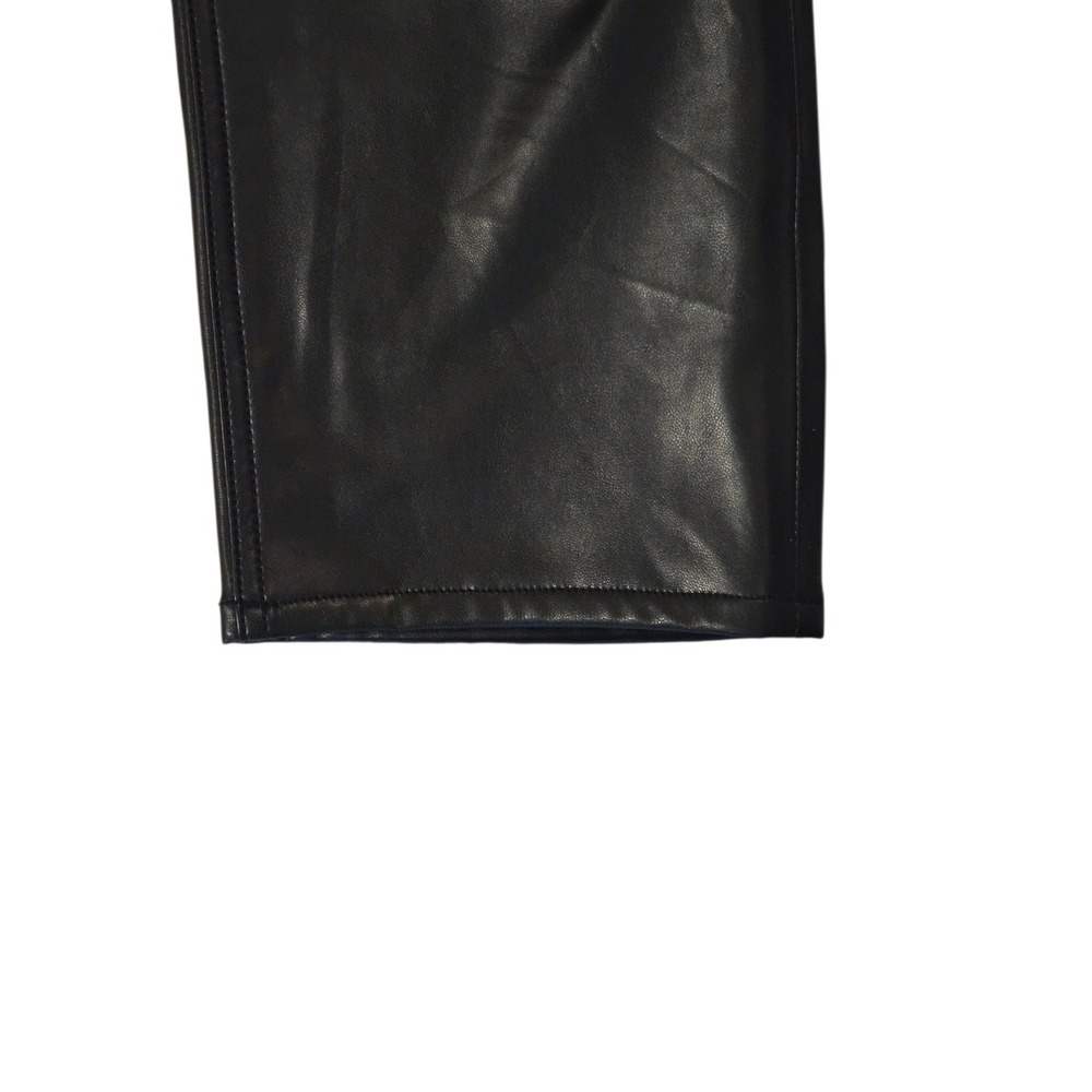 Abercrombie & Fitch 29/8 Black Jeans 90s Straight Ultra High Rise Faux Leather - Picture 4 of 9